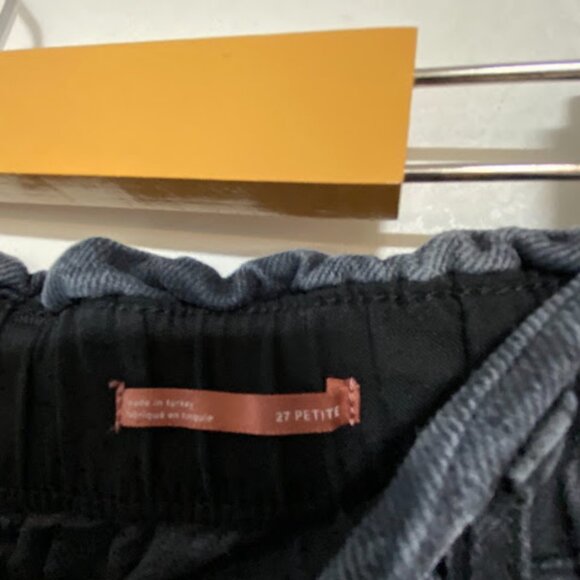 PILCRO Black Denim Paperbag Waist Women's Cropped Jeans Size 27 Petite - Picture 10 of 10